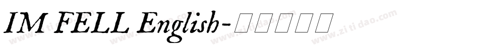 IM FELL English字体转换